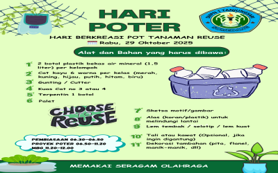 KEGIATAN KOKURIKULER - HARI BERKREASI POT TANAMAN REUSE