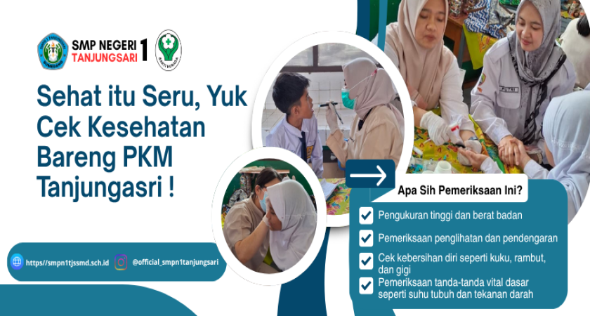 Pemeriksaan Kesehatan Siswa oleh PKM (Pusat Kesehatan Masyarakat) Tanjungsari