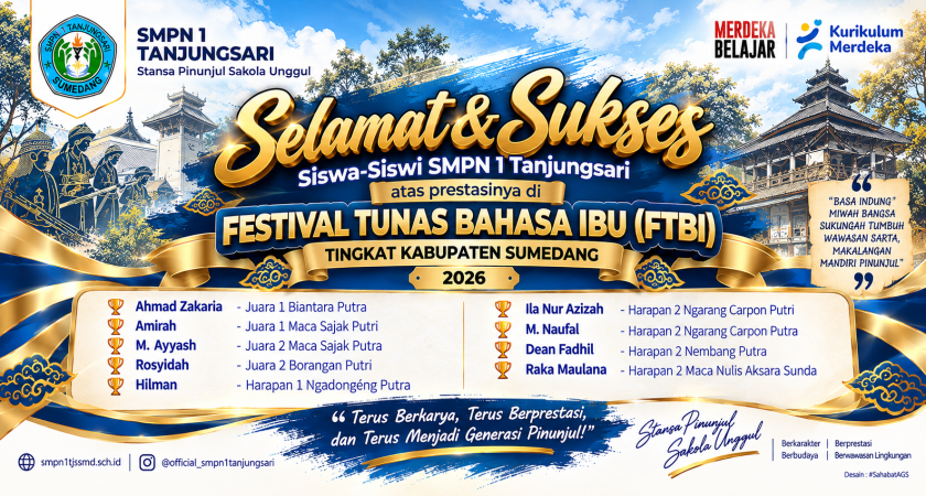 Siswa-Siswi SMPN 1 Tanjungsari Raih Prestasi Gemilang pada FTBI Tingkat Kabupaten Sumedang 2026
