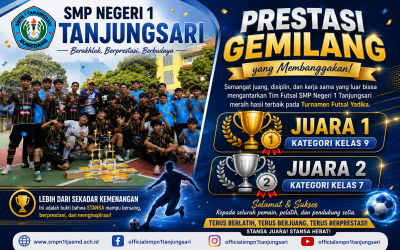 PRESTASI GEMILANG TIM FUTSAL SMP NEGERI 1 TANJUNGSARI DI TURNAMEN FUTSAL YADIKA