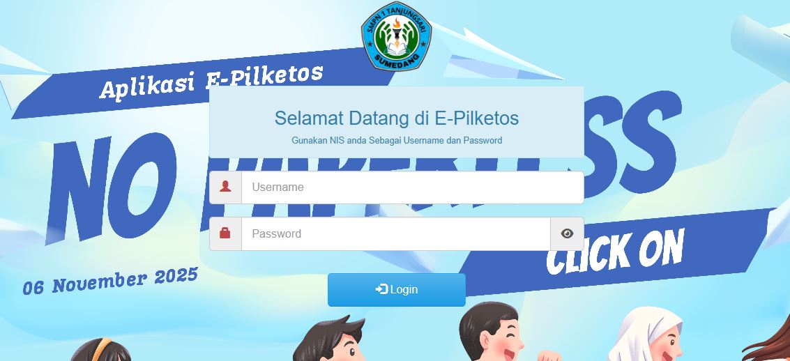 Suasana Pemilihan OSIS Digital SMP Negeri 1 Tanjungsari